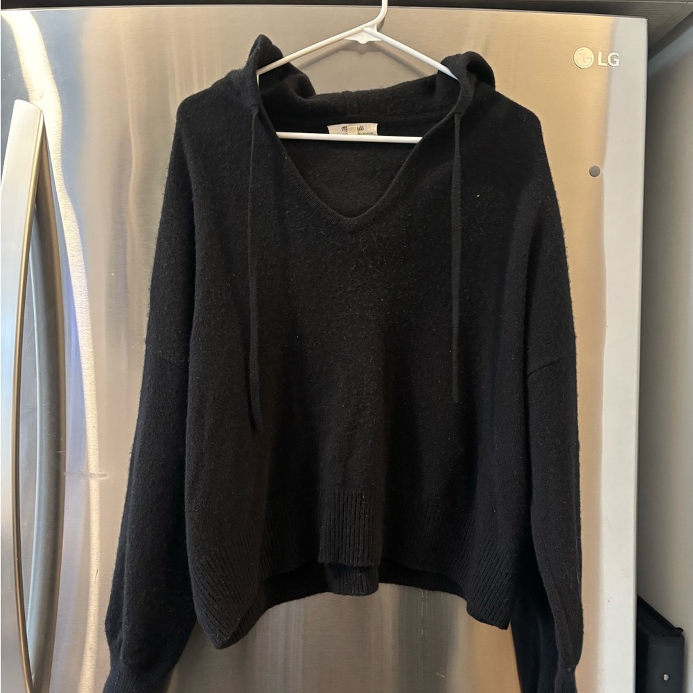 Madewell Cashmere Black Hoodie Sweatshirt